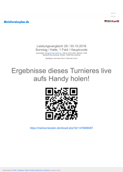 Leistungsvergleich 29 _ 30.10.2016 Sonntag _ Halle, 1 Feld