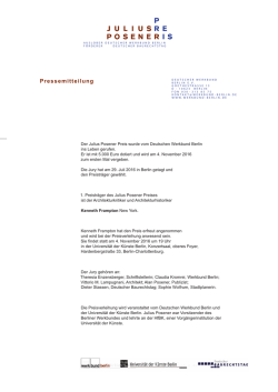 Pressemitteilung - Werkbund Berlin