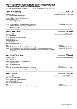 HAUPTVERBAND DER GERICHTSSACHVERST&Auml;NDIGEN