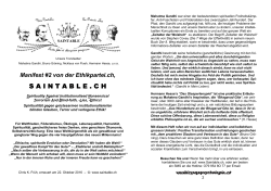 Manifest #2 von der Ethikpartei.ch, SAINTABLE . CH