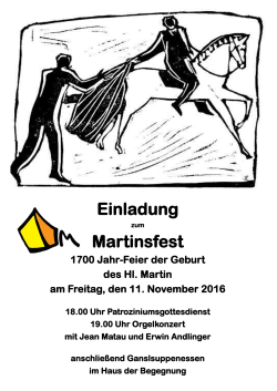 Einladung Martinsfest - Pfarre Traun