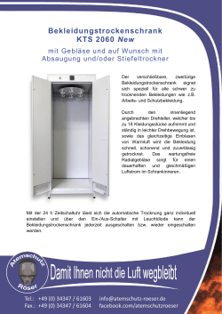 Bekleidungstrockenschrank KTS 2060 New