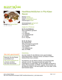 Hackfleischkl&ouml;&szlig;chen in Pilz-K&auml;se- Sauce