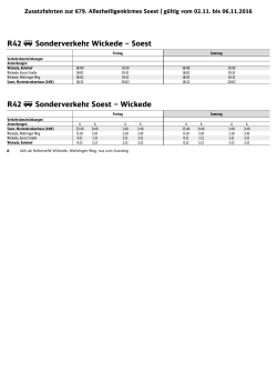 R42 • Sonderverkehr Wickede – Soest R42 • Sonderverkehr Soest