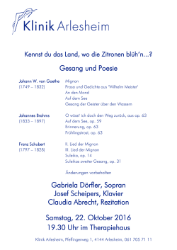 Gesang und Poesie Gabriela Dörfler, Sopran