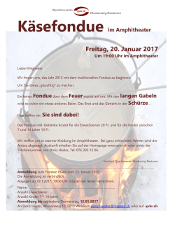 Einladung Fondue 2017