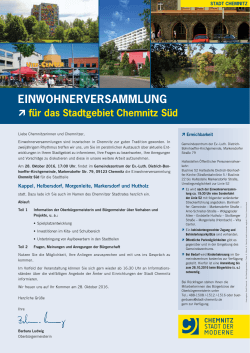 Einladung zur Einwohnerversammlung Chemnitz