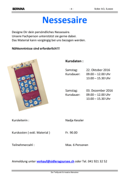 Nessesaire - SIDLER AG SURSEE