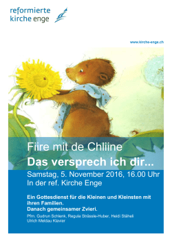Fiire mit de Chliine Das versprech ich dir