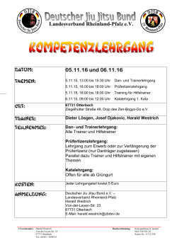 Kompetenz-Seminar - Deutscher Jiu Jitsu Bund