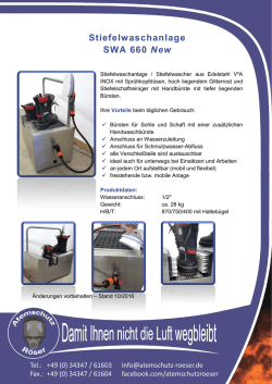 Download: Stiefelwaschanlage SWA 660 New