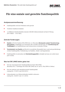Handout Familienpolitik