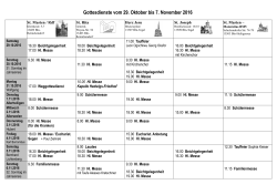 Gottesdienstordnung - Jahreskreis 30