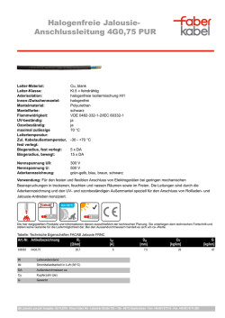 Halogenfreie Jalousie- Anschlussleitung 4G0,75