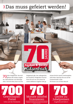 Jubil&auml;umsprospekt - Walgenbach in D&uuml;sseldorf