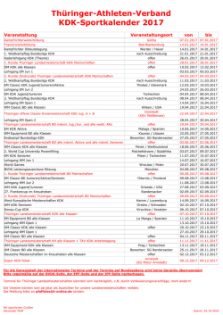 TAV KDK-Sportkalender 2017