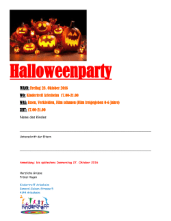 Halloweenparty - Kindertreff