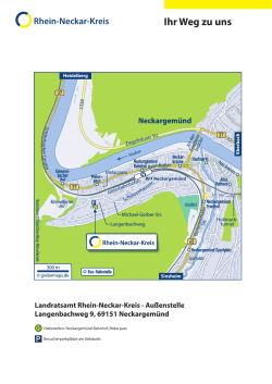 Ihr Weg zu uns - Rhein-Neckar