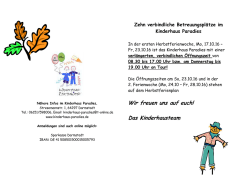 Infozettel Fr&uuml;h&ouml;ffnung