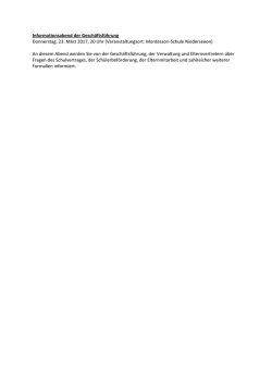 Informationsabend der Gesch&auml;ftsf&uuml;hrung