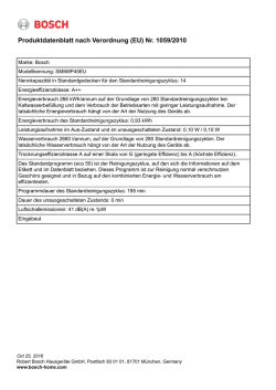 Produktdatenblatt nach Verordnung (EU) Nr. 1059/2010