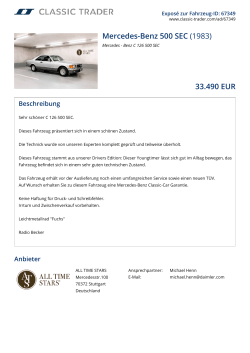 Mercedes-Benz 500 SEC (1983) 33.490 EUR