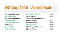 NÖ Cup 2016 - Achtelfinale