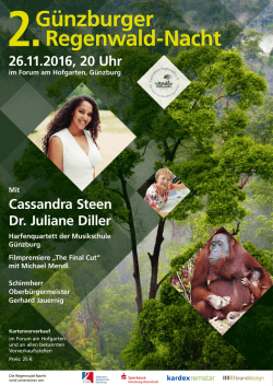 Cassandra Steen Dr. Juliane Diller 26.11.2016, 20 Uhr