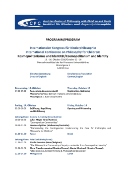 Programm - Die Geisteswissenschaftliche Fakultät - Karl