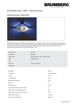 NV-Strahler GX5,3 35W + LED-Kranz blau