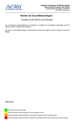Informe meteorol&oacute;gico especial