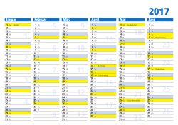 Kalender DIN A4 2017 - Visitenkarten + Kalender 2017