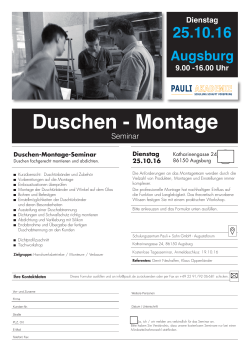 Duschen - Montage