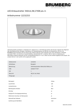 LED-Einbaustrahler 350mA,3W,2700K,alu m
