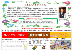 H28年 秋   ＜観光スポットのご紹介など