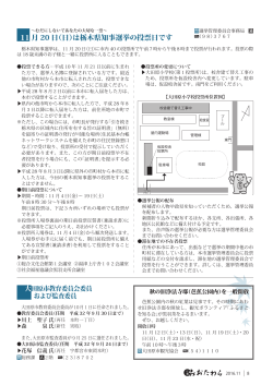 11 月 20 日（日）は栃木県知事選挙の投票日です