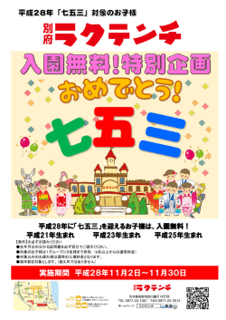 実施期間 平成28年11月2日～11月30日