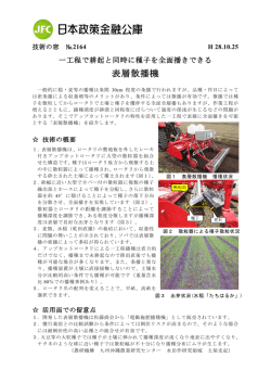 一工程で耕起と同時に種子を全面播きできる表層散播機