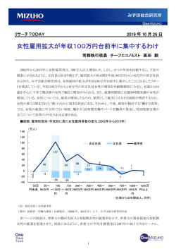 女性雇用拡大が年収100万円台前半に集中するわけ