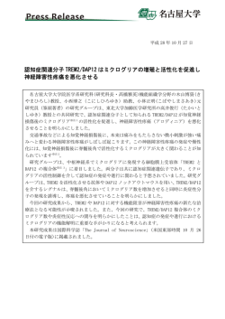 認知症関連分子 TREM2/DAP12 はミクログリアの増殖と