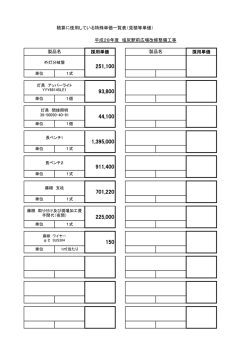 公表単価（PDF：109KB）