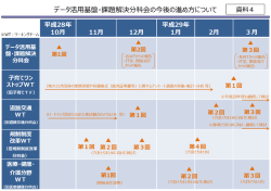 データ活用基盤・課題解決分科会の今後の進め方について