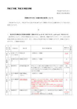 H27年度、H28年度入学者 - 東京大学 大学院総合文化研究科・教養学部