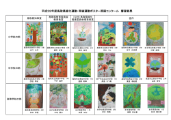 平成28年度鳥取県緑化運動・育樹運動ポスター原画コンクール 審査結果
