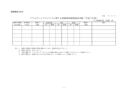 プラムポックスウイルスに関する移動制限植物検査実績（平成  年度）