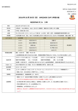 日 - ﾚｯﾄﾞｽﾀｰFCは兵庫県で活躍するｻｯｶｰﾁｰﾑ!