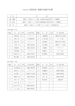 函館メンバー表 - 函館テニス協会
