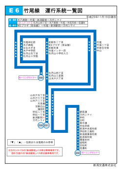 E 6 竹尾線 運行系統一覧図