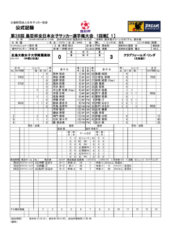 公式記録 - 日本サッカー協会