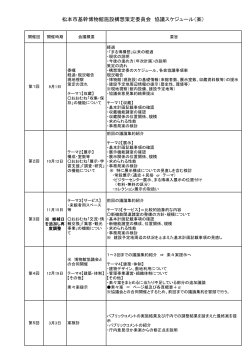 松本市基幹博物館施設構想策定委員会 協議スケジュール（案）